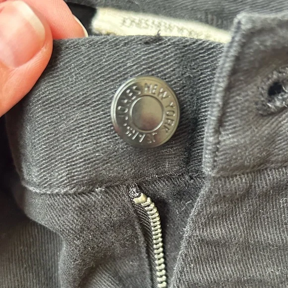 Jones New York Black Straight Leg Denim with Modern Distressing - Picture 6 of 9